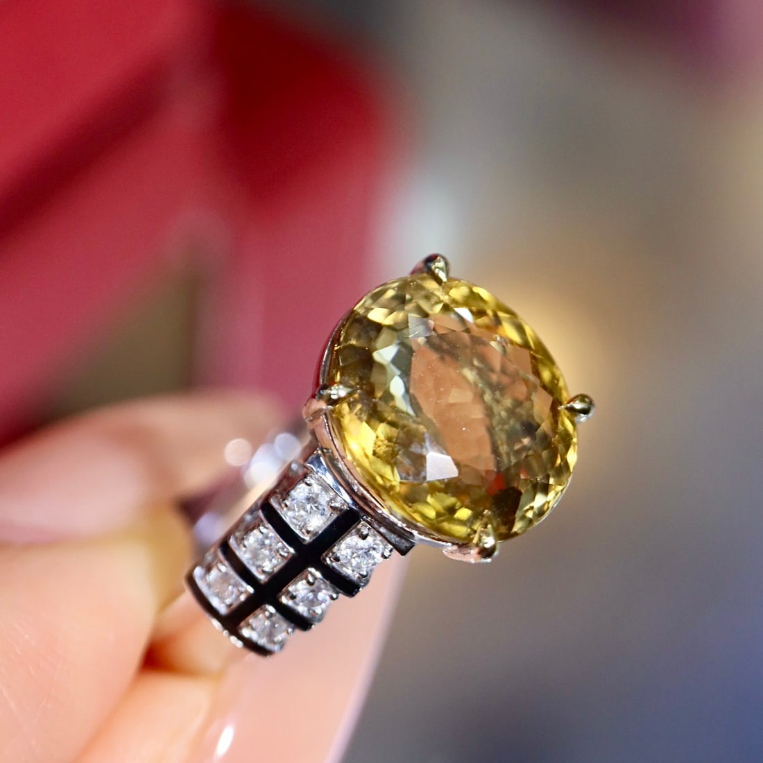 14k Gold 3.57 Ctw Natural Tourmaline & Diamond Ring - 7