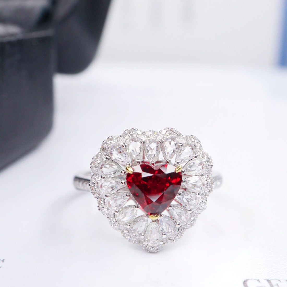 14k Gold 1.19 Ctw Natural Spinel & Diamond Ring - 5