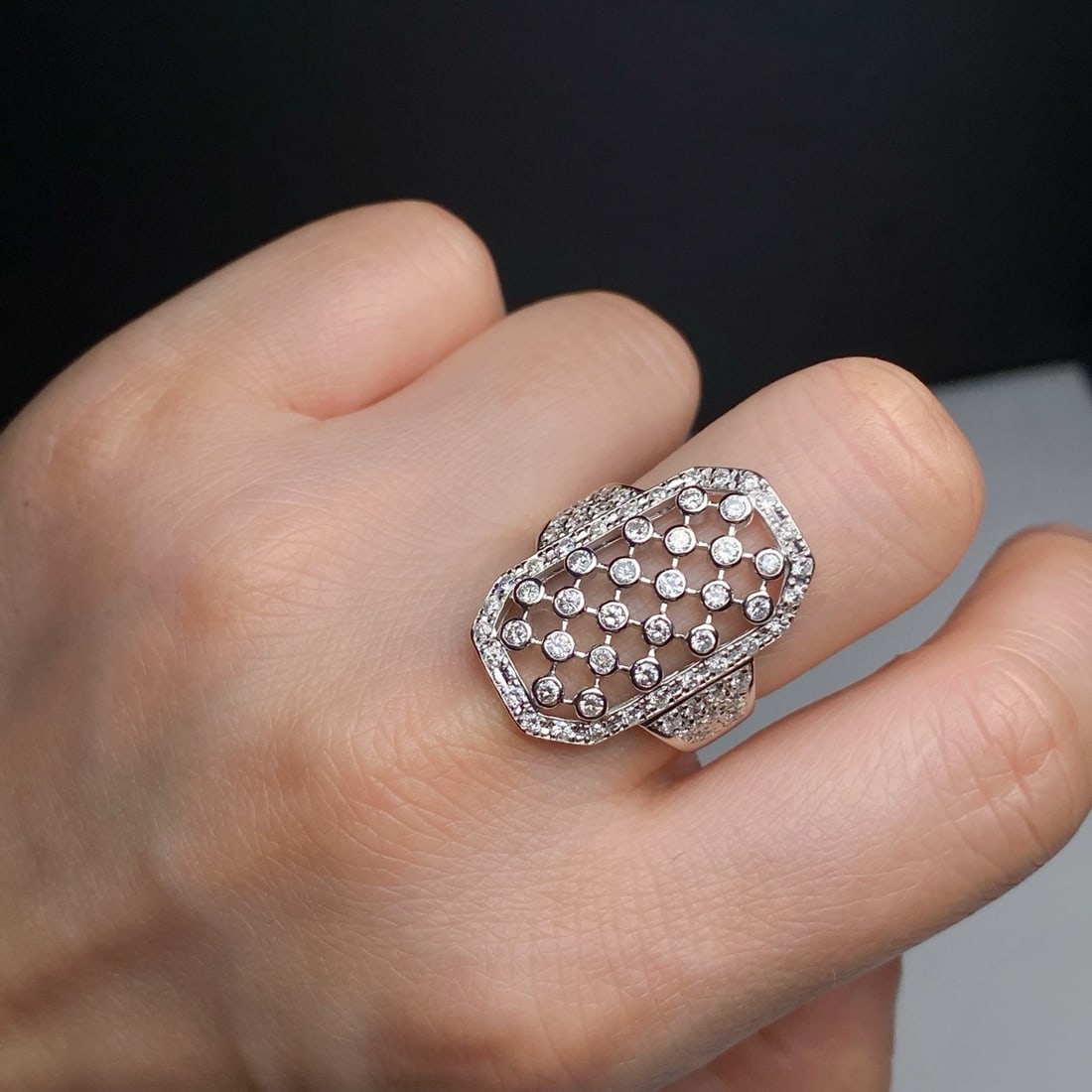 14k Gold 1.10 Ct Natural H Diamond Ring - 2