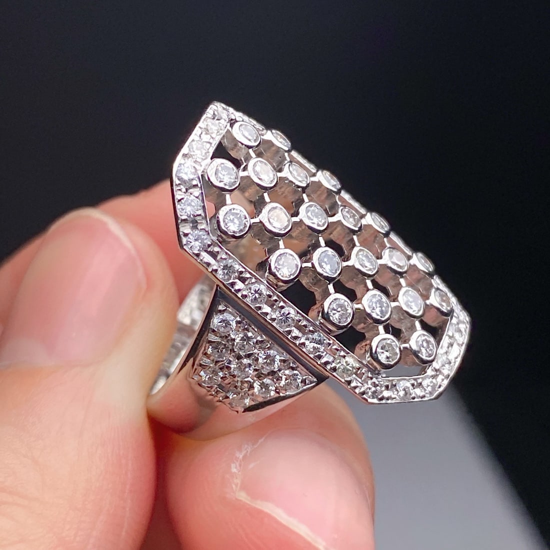 14k Gold 1.10 Ct Natural H Diamond Ring - 4