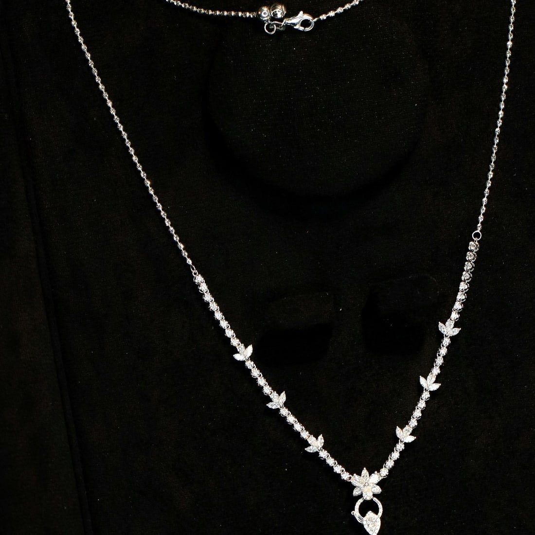 14k Gold 1.60 Ct Natural H Diamond Necklace - 4