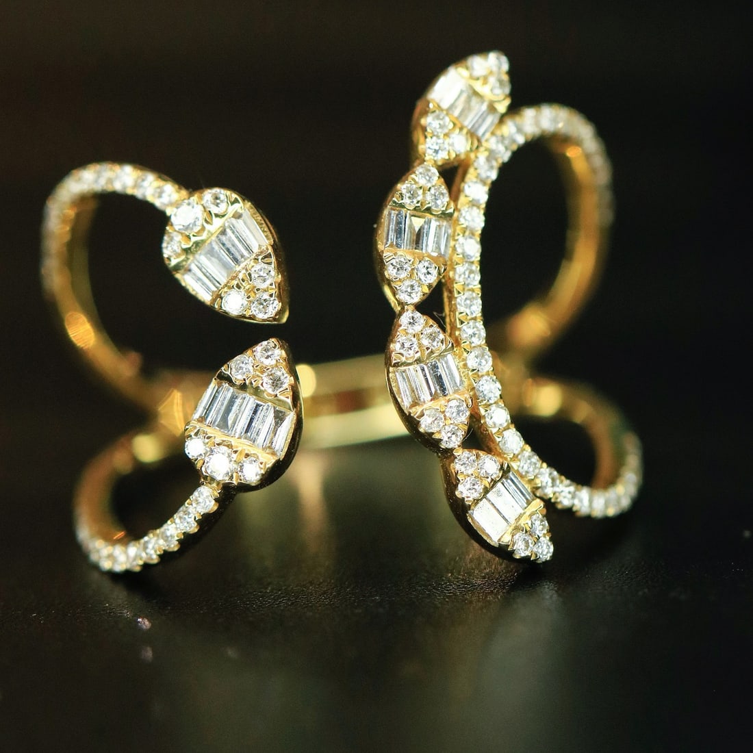 14k Gold 0.46 Ct Natural H Diamond Ring - 2