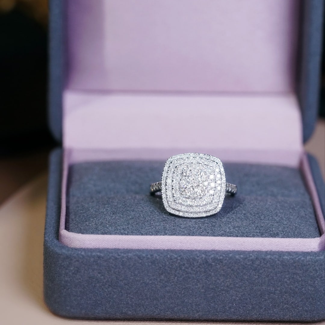 14k Gold 1.00 Ct Natural H Diamond Ring - 2