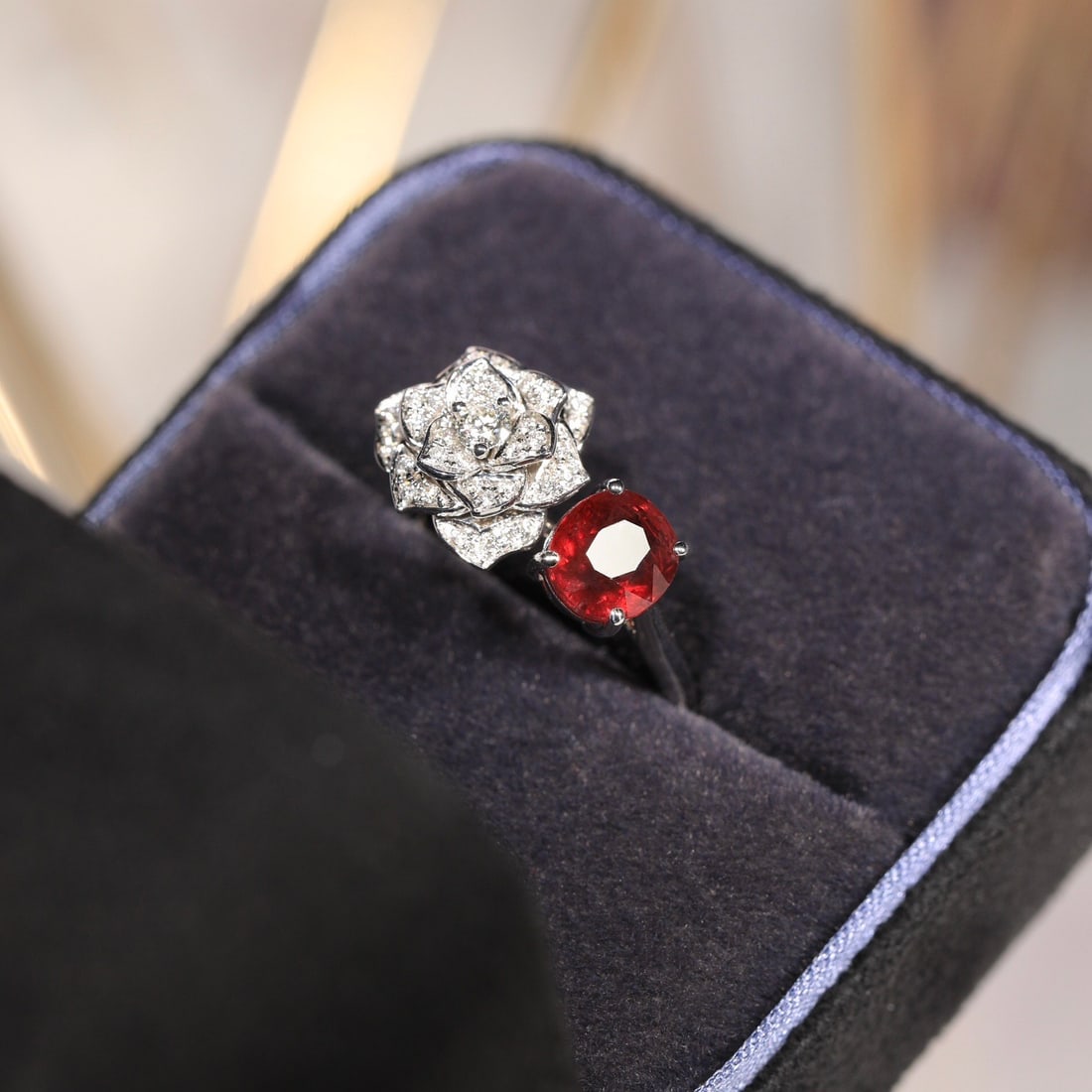 14k Gold 1.85 Ct Natural Ruby & Diamond Ring - 5