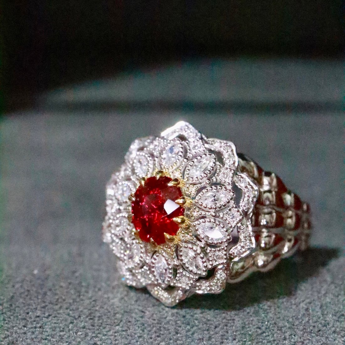 14k Gold 1.10 Ctw Natural Ruby & Diamond Ring - 4