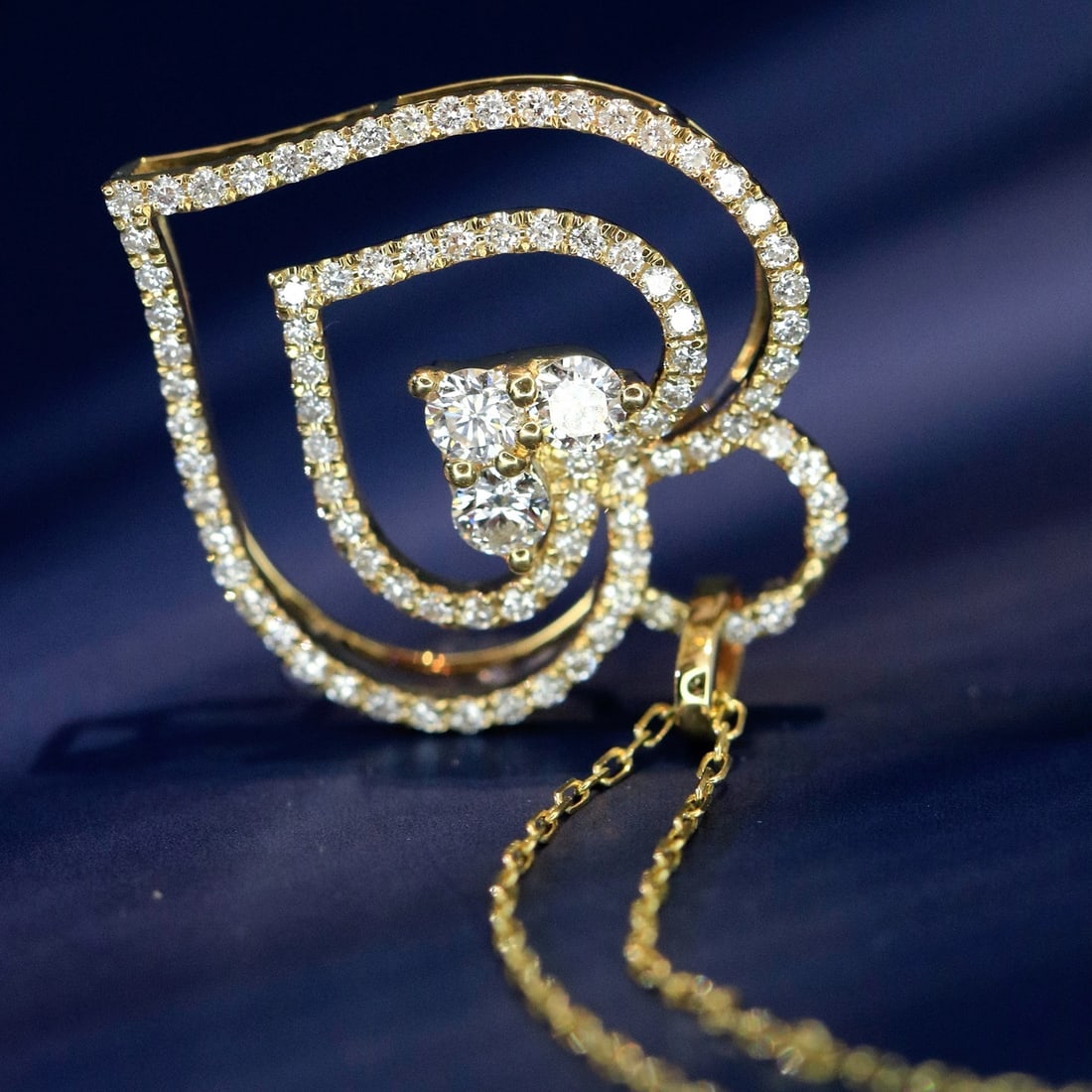 14k Gold 0.75 Ct Natural H Diamond Necklace - 2