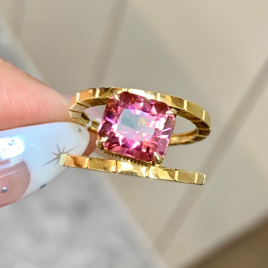 14k Gold 3.22 Ct Natural Tourmaline Ring - 2