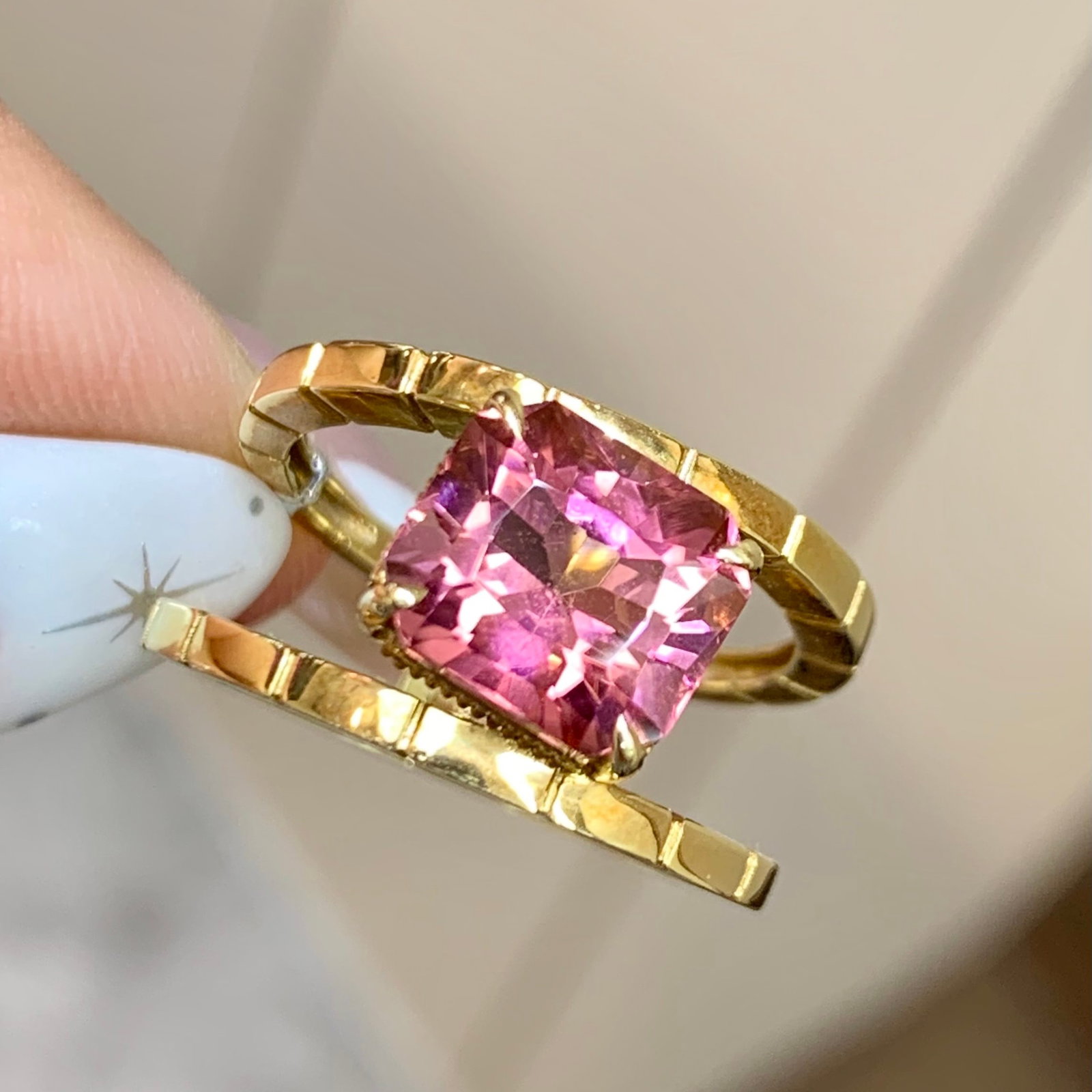 14k Gold 3.22 Ct Natural Tourmaline Ring - 5