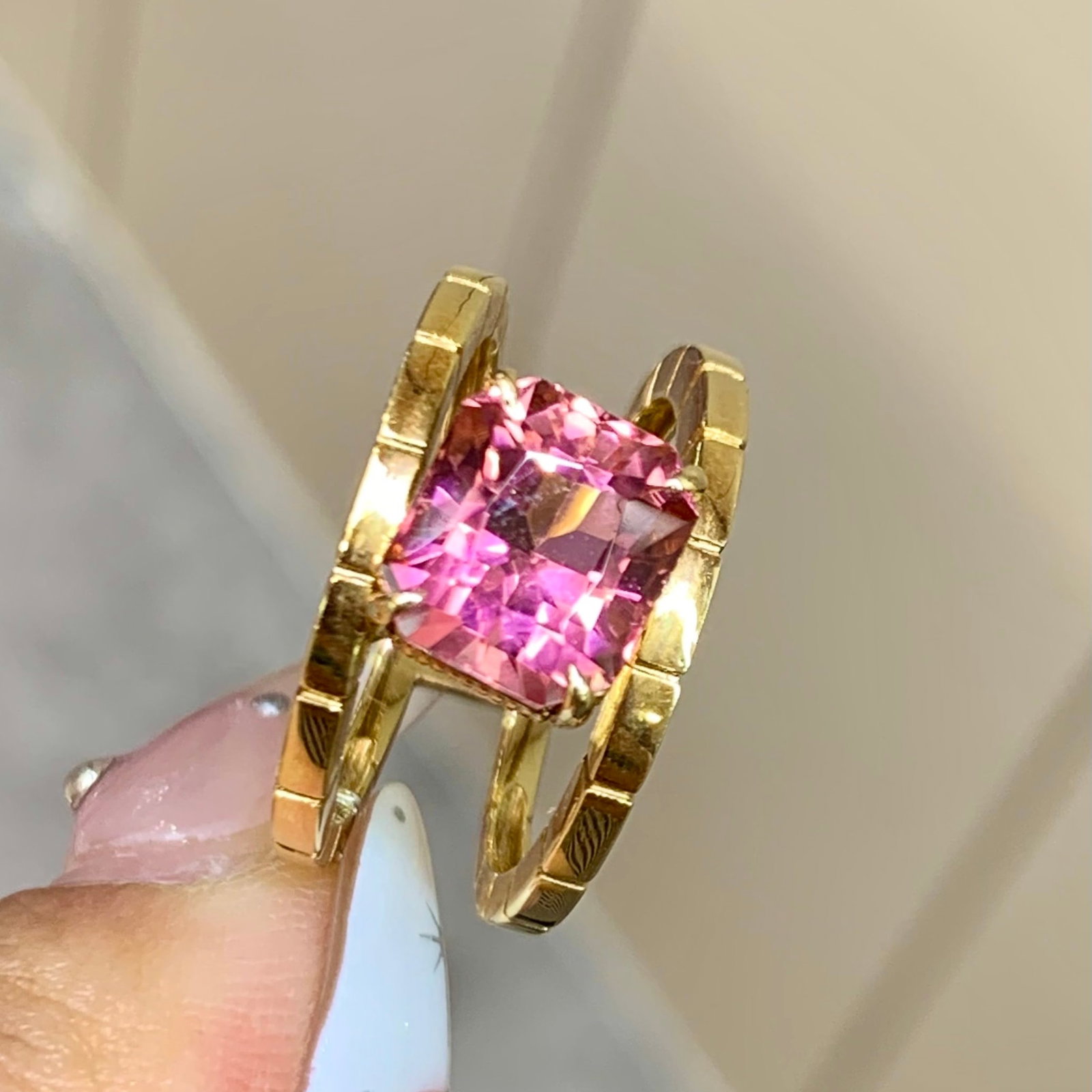 14k Gold 3.22 Ct Natural Tourmaline Ring - 7
