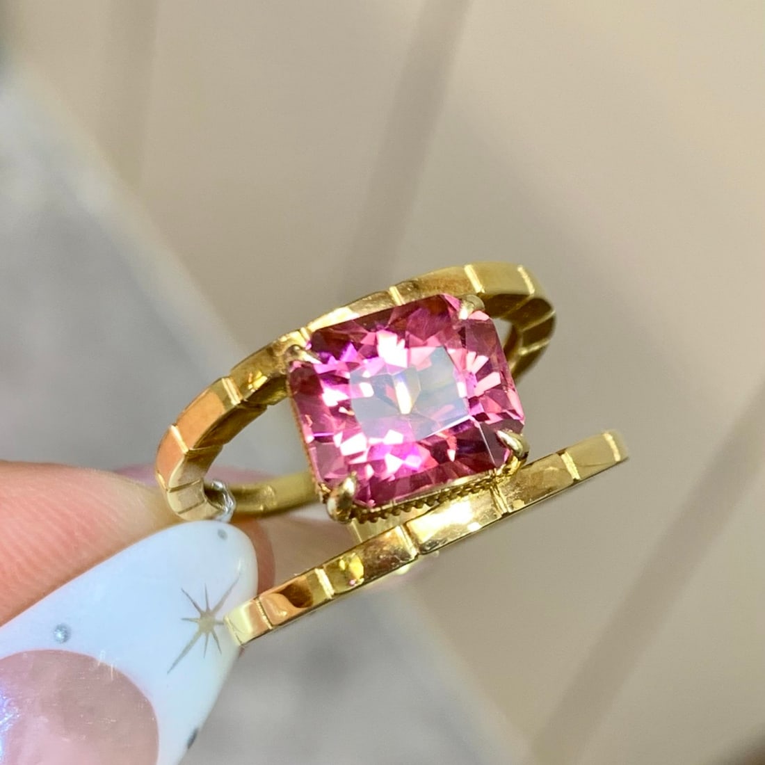 14k Gold 3.22 Ct Natural Tourmaline Ring - 8