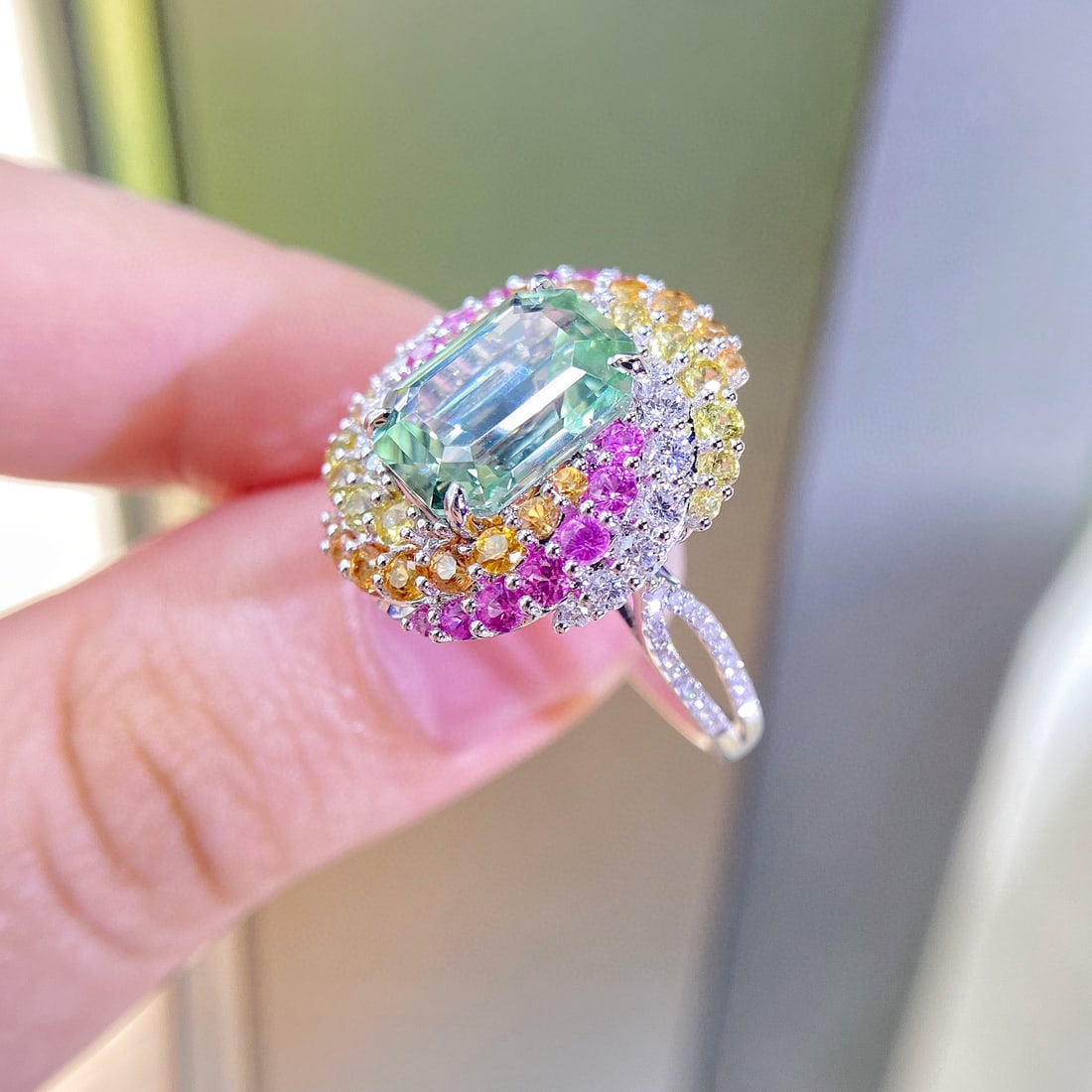 14k Gold 5.38 Ctw Natural Tourmaline & Gem Ring/pendant( Without Chain ) - 2