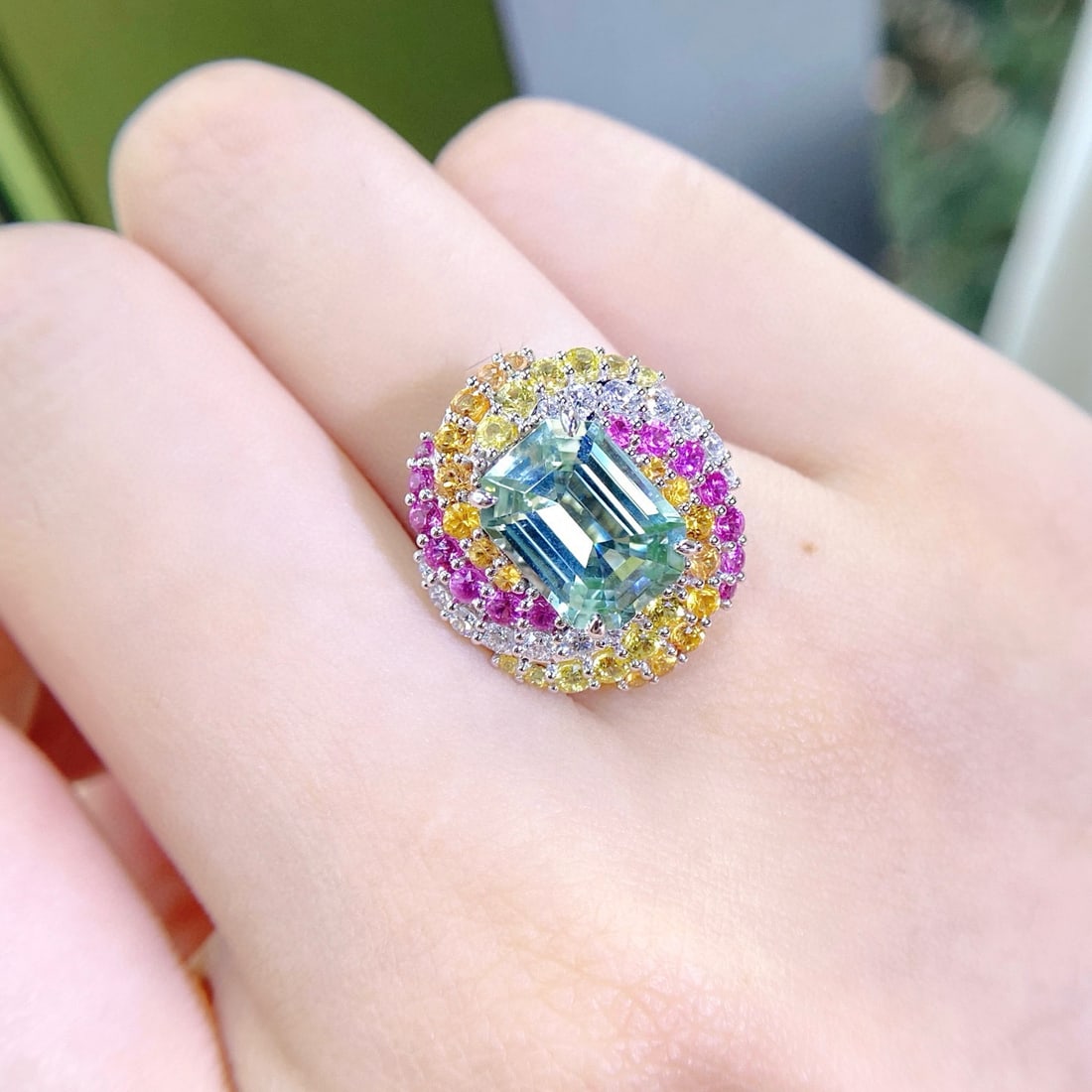 14k Gold 5.38 Ctw Natural Tourmaline & Gem Ring/pendant( Without Chain ) - 4