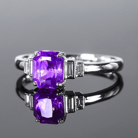 14k Gold 1.74 Ctw Natural Sapphire & Diamond Ring - 2