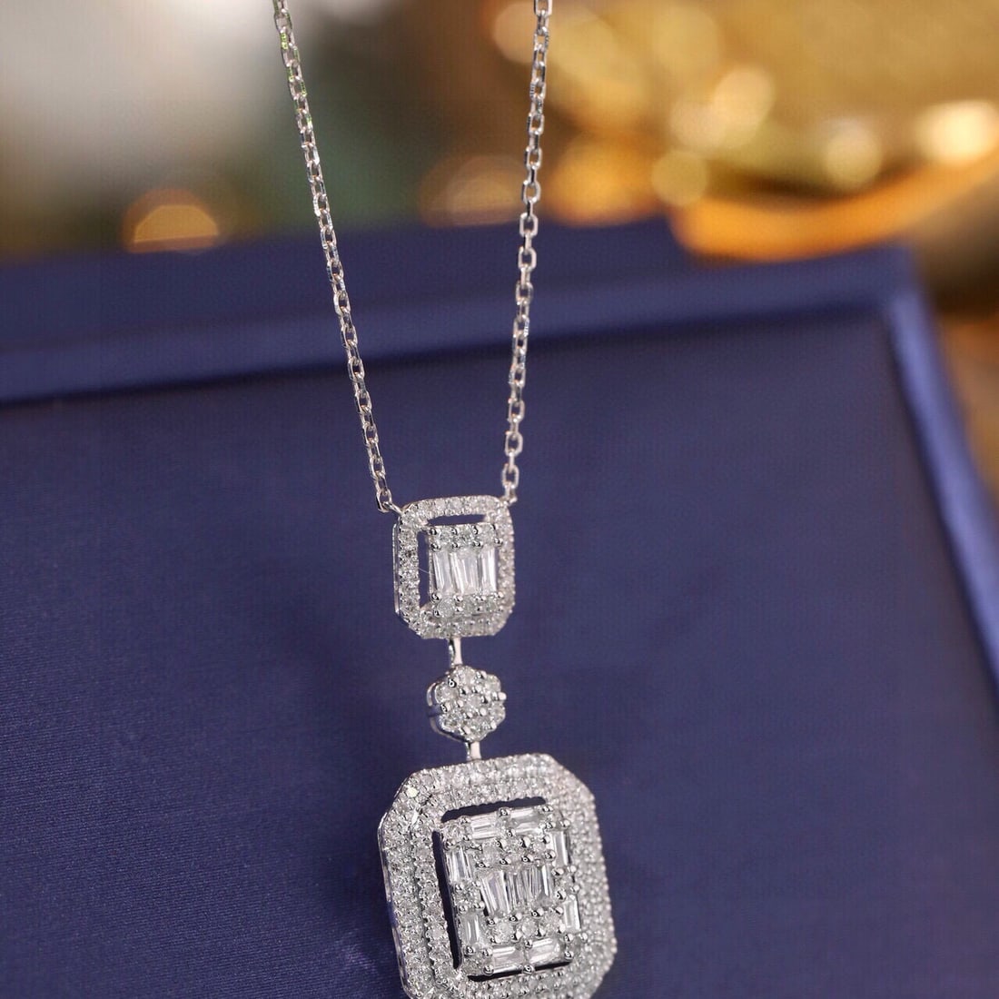 14k Gold 0.65 Ct Natural H Diamond Necklace - 3