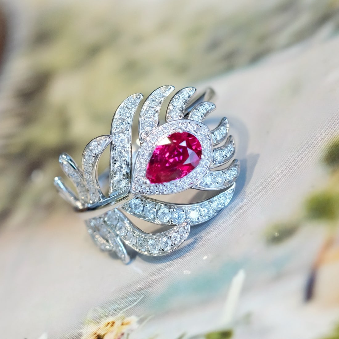 14k Gold 1.28 Ctw Natural Ruby & Diamond Ring - 5