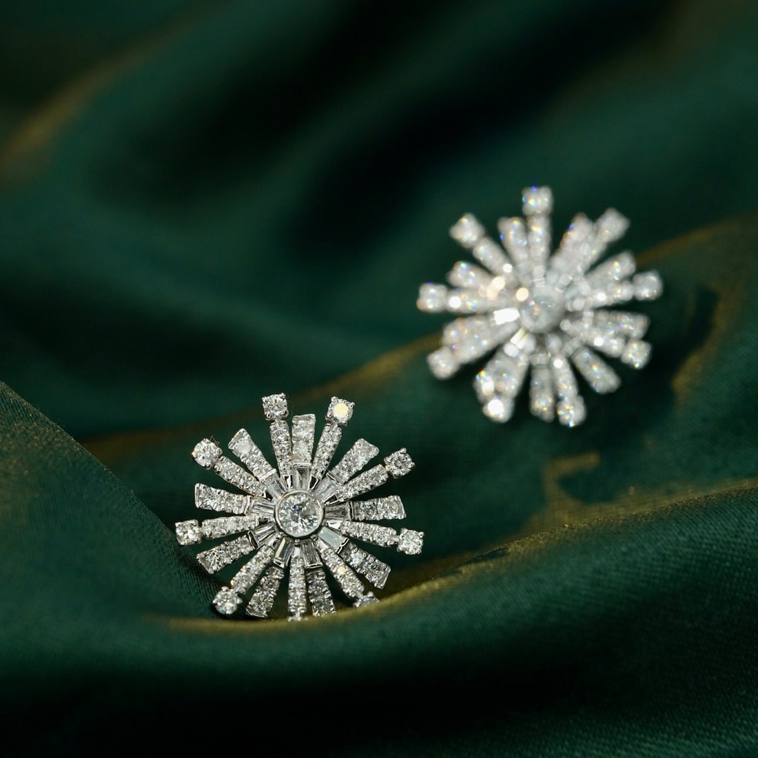 14k Gold 1.04 Ct Natural H Diamond Earrings - 4