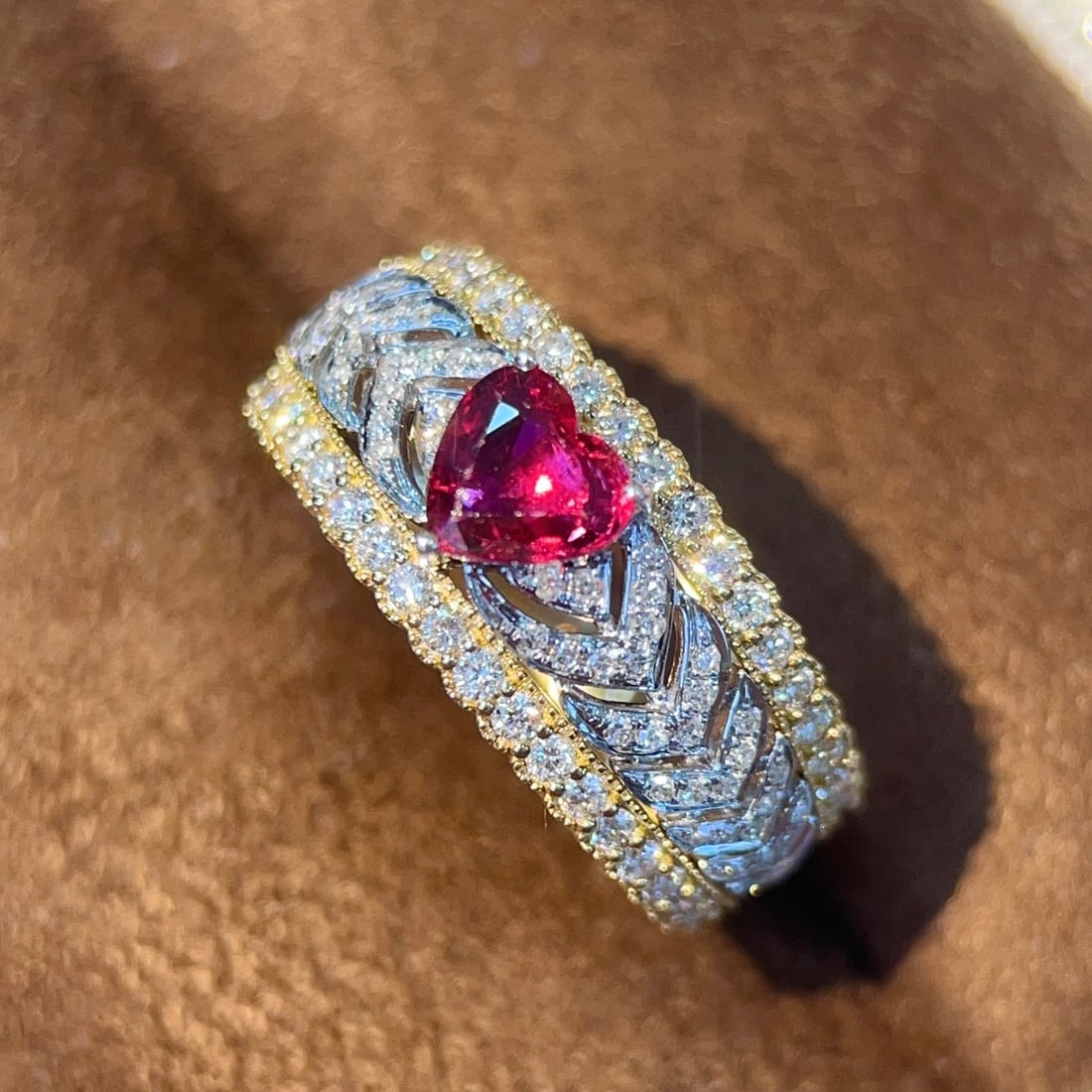 14k Gold 1.09 Ctw Natural Ruby & Diamond Ring - 2