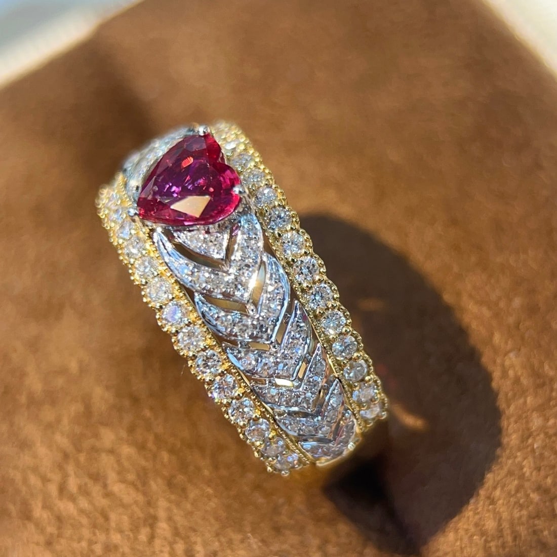 14k Gold 1.09 Ctw Natural Ruby & Diamond Ring - 5