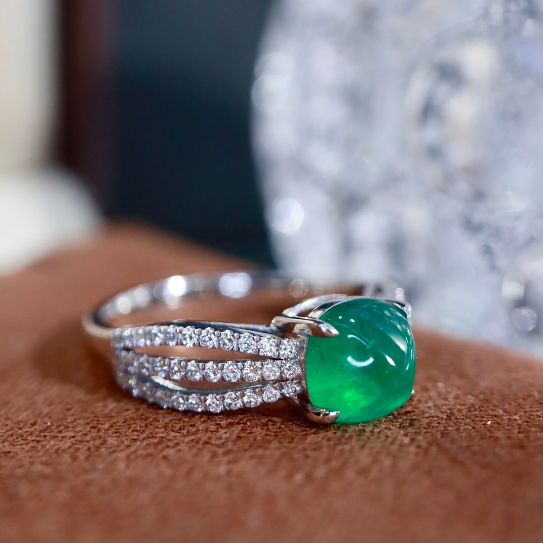 14k Gold 1.98 Ctw Natural Emerald & Diamond Ring - 5