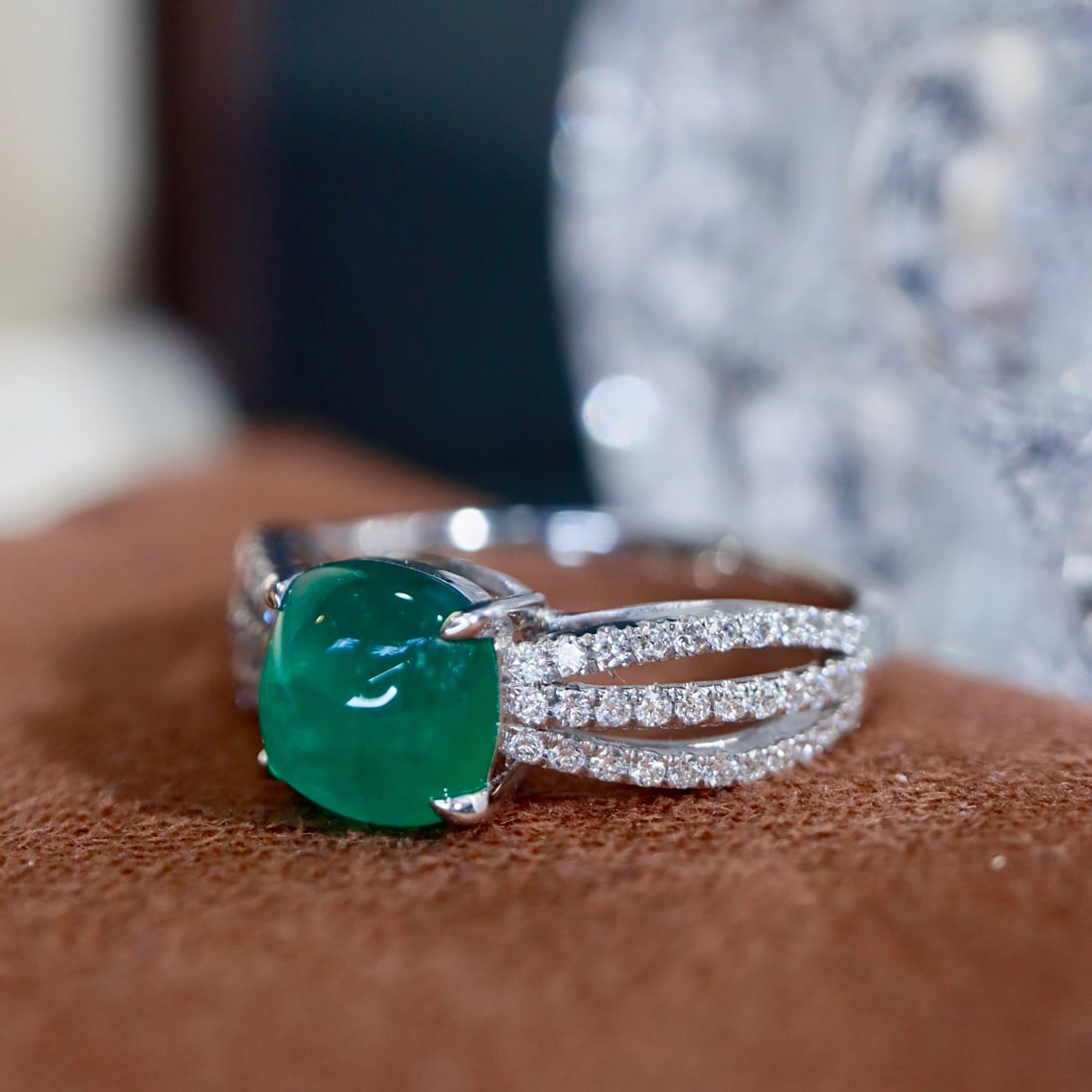 14k Gold 1.98 Ctw Natural Emerald & Diamond Ring - 6