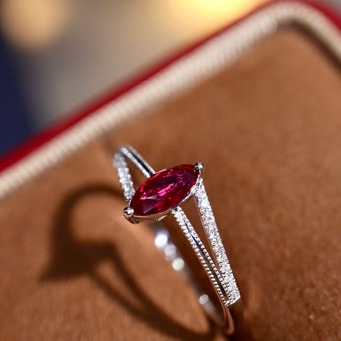14k Gold 0.47 Ctw Natural Ruby & Diamond Ring - 2