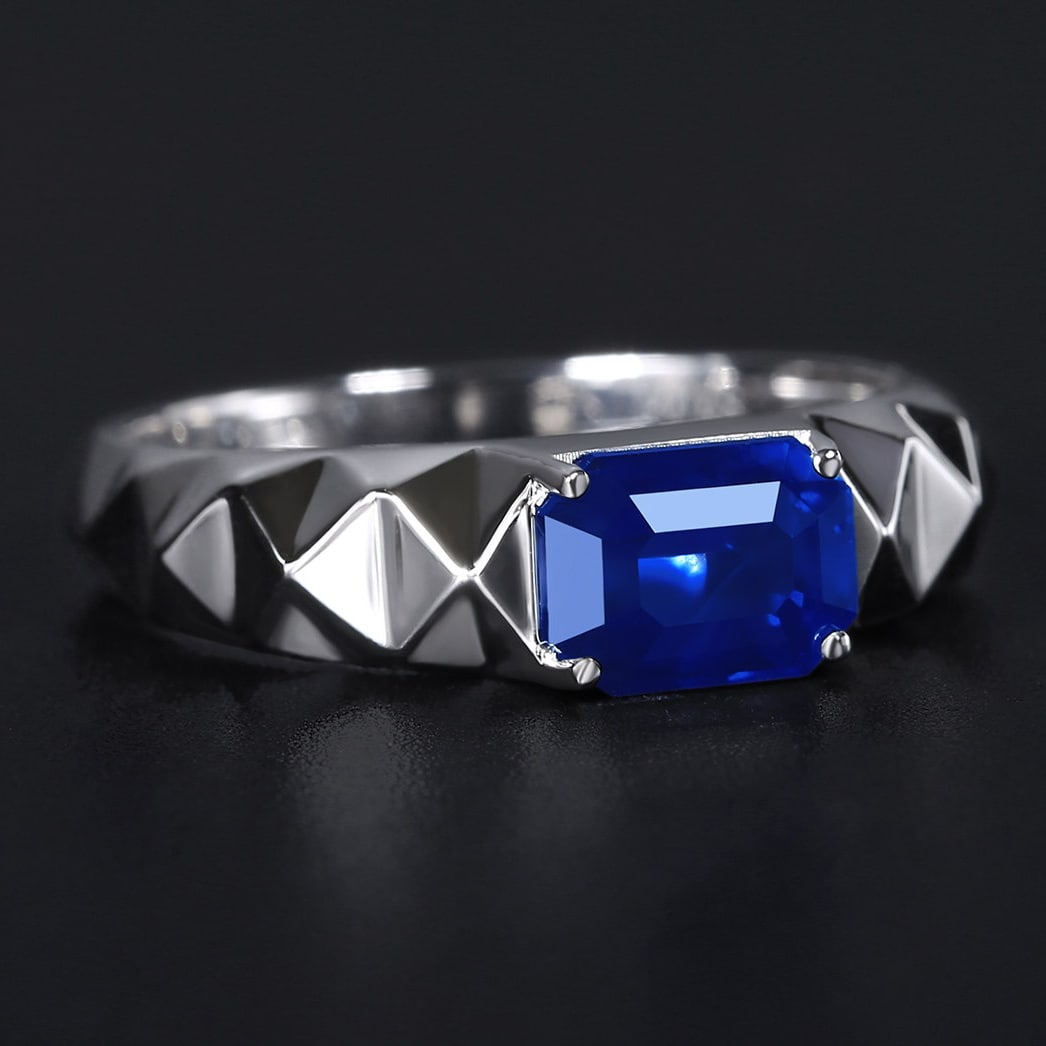 14k Gold 2 Ct Natural Sapphire Ring - 3