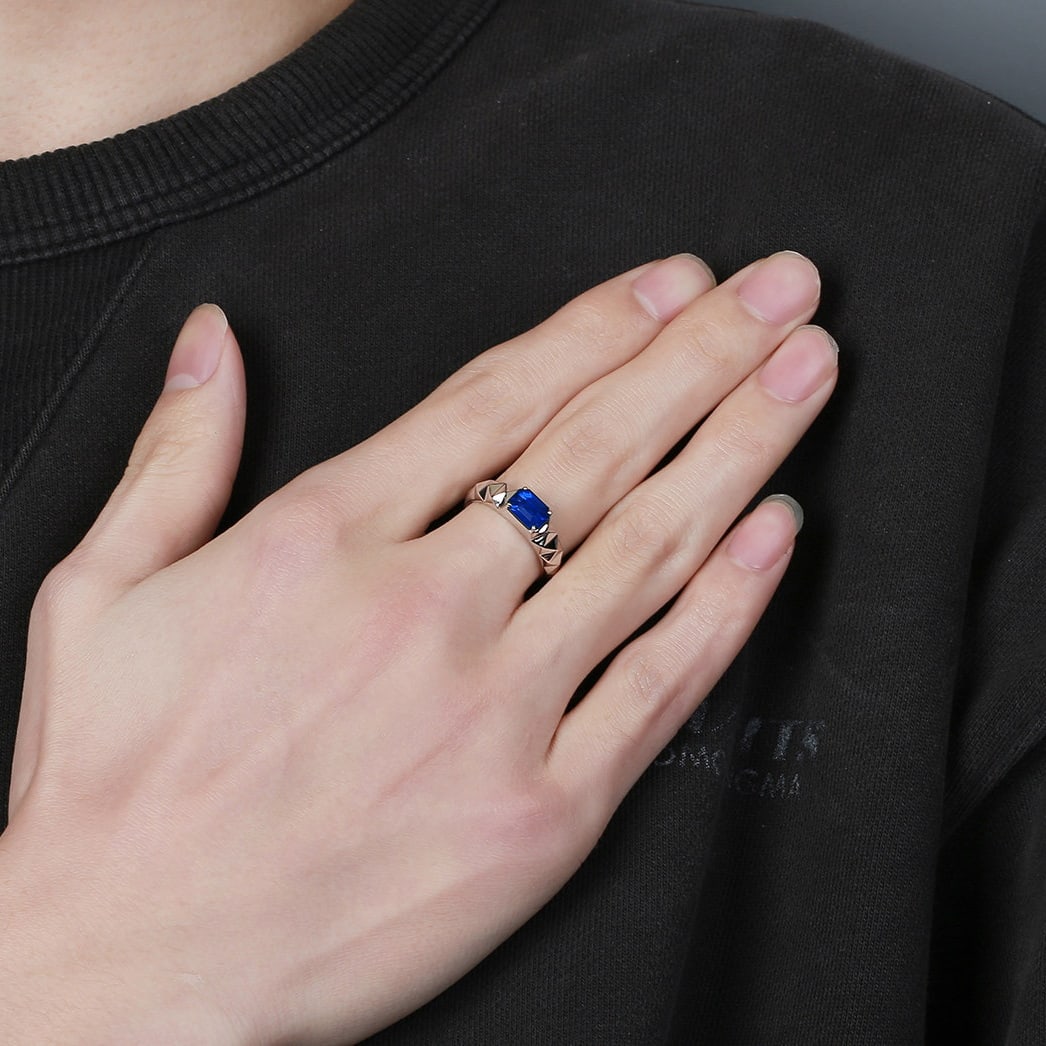 14k Gold 2 Ct Natural Sapphire Ring - 5