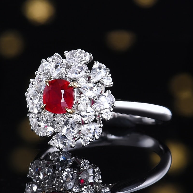 14k Gold 1.87 Ctw Natural Ruby & Sapphire Ring - 2