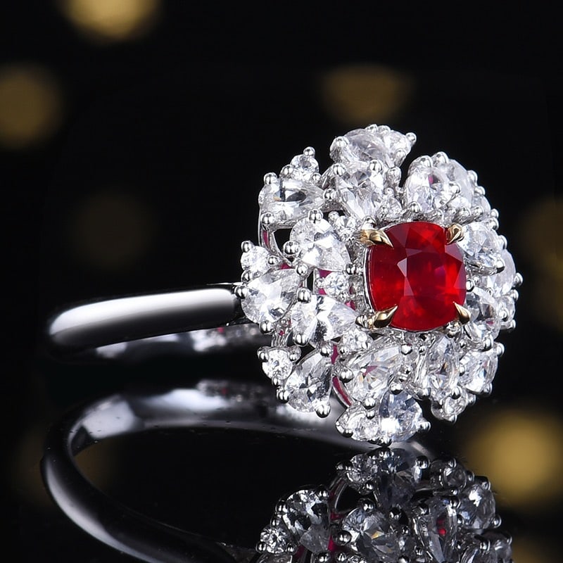 14k Gold 1.87 Ctw Natural Ruby & Sapphire Ring - 3