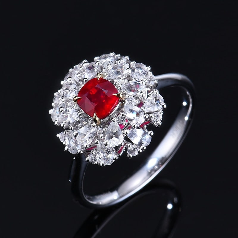 14k Gold 1.87 Ctw Natural Ruby & Sapphire Ring - 4