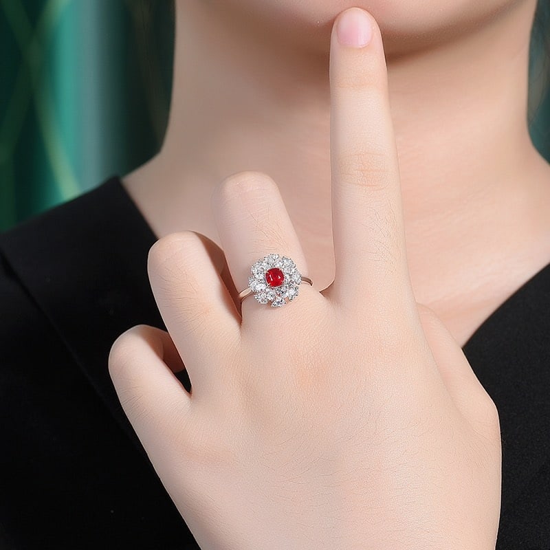 14k Gold 1.87 Ctw Natural Ruby & Sapphire Ring - 6