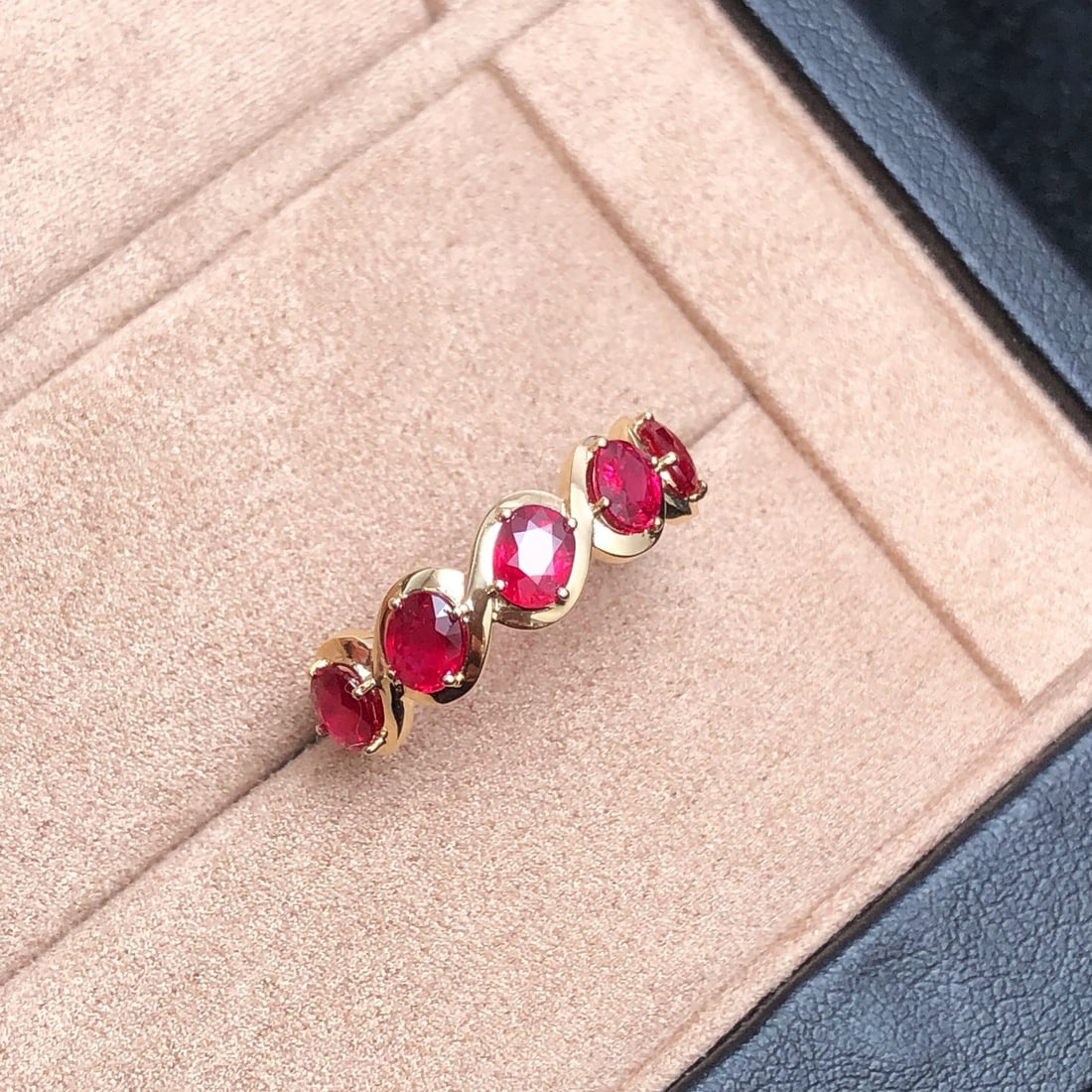 14k Gold 1.46 Ct Natural Ruby Ring - 6