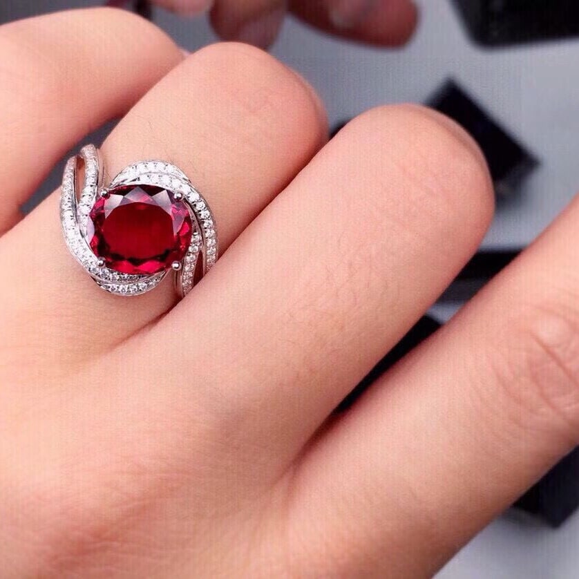 14k Gold 2.9 Ct Natural Tourmaline & Diamond Ring - 7
