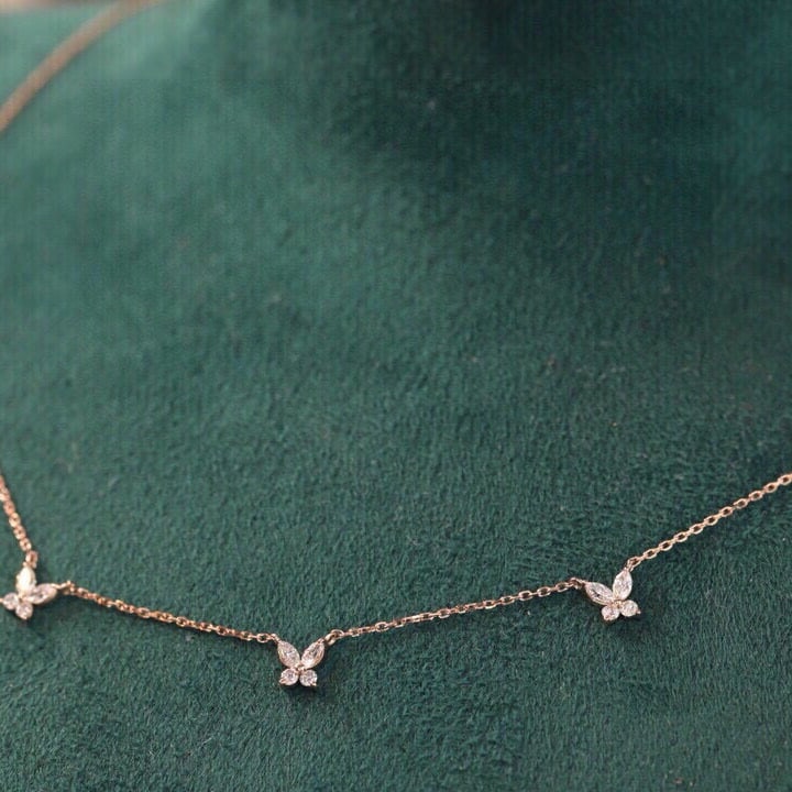 14k Gold 0.70 Ct Natural H Diamond Necklace: Ref:231163235 // gold content:14k gold // main gemstone:diamond // shape:multiple // carat weight:0. 70ct // clarity grade:vs-si // color:h // treatment:natural // Condition: New Low Estimate: