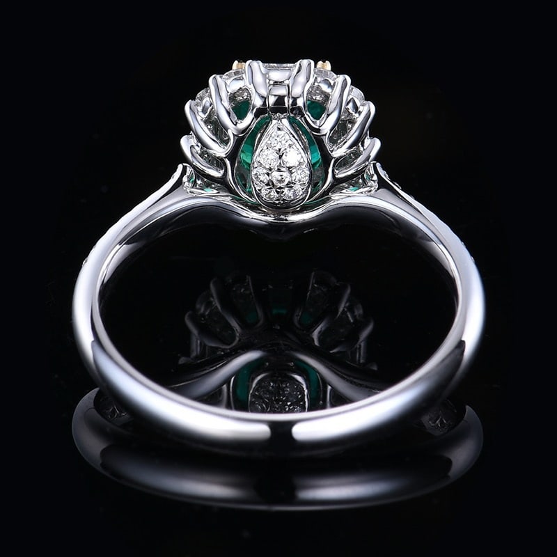 14k Gold 1.34 Ctw Vivid Green Natural Emerald & Diamond Ring/pendant( Without Chain ) - 6
