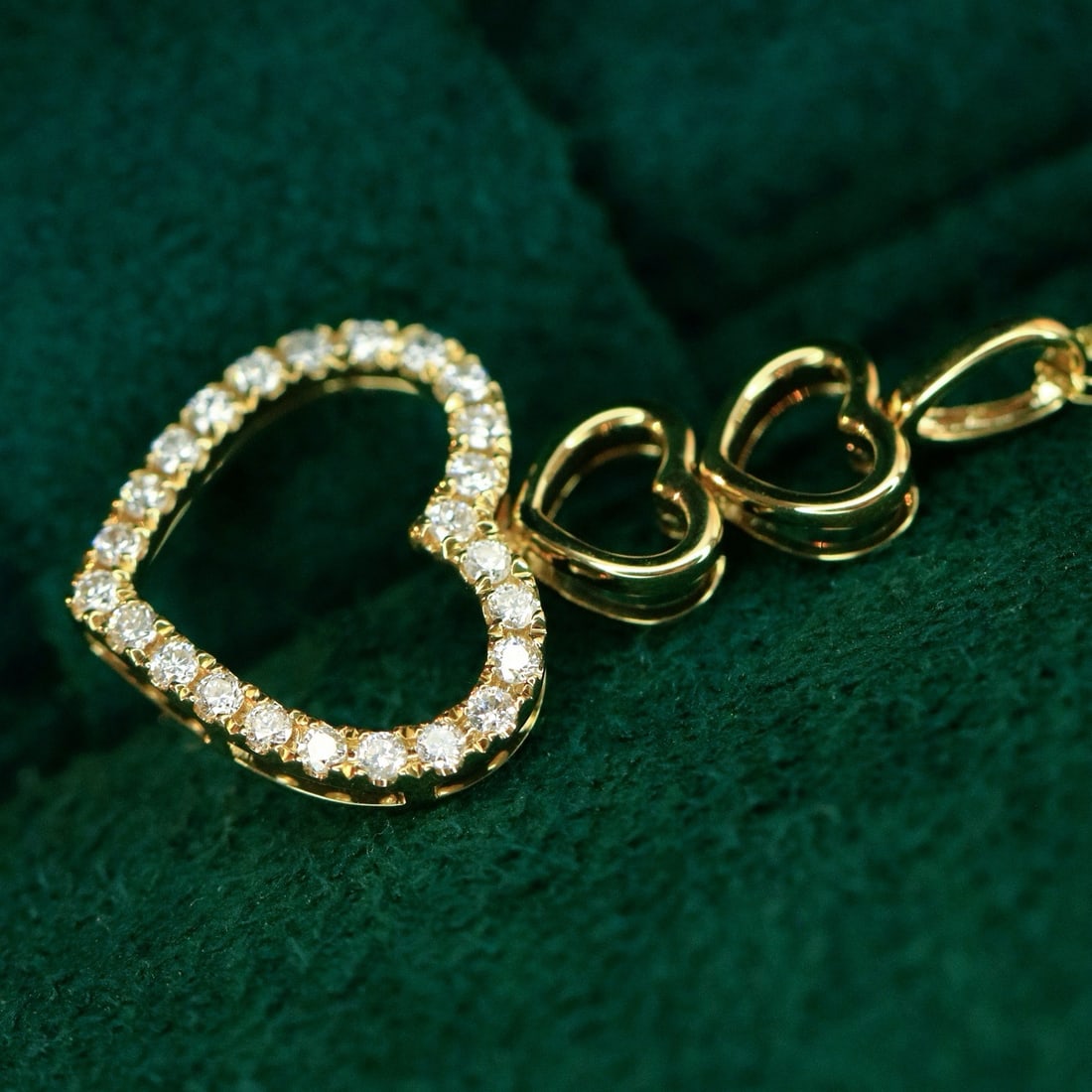 14k Gold 0.19 Ct Natural H Diamond Necklace - 2