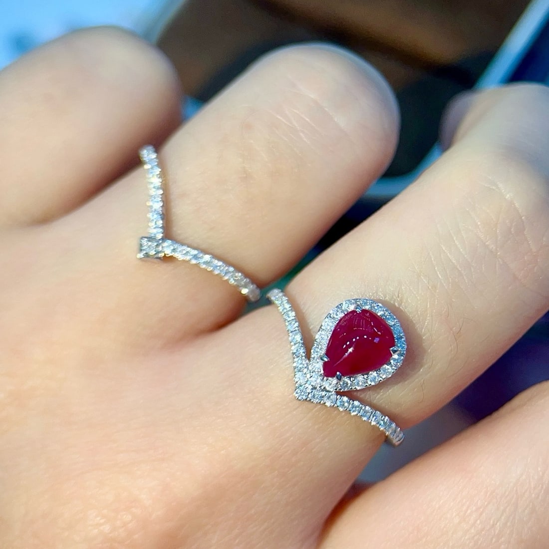 14k Gold 1.52 Ctw Natural Ruby & Diamond Ring - 6
