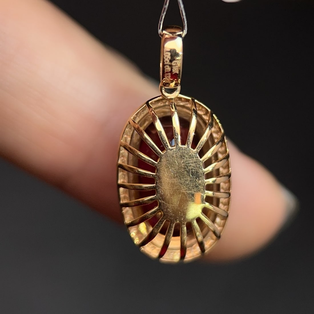 14k Gold 4.18 Ctw Natural Tourmaline & Diamond Pendant( Without Chain ) - 4