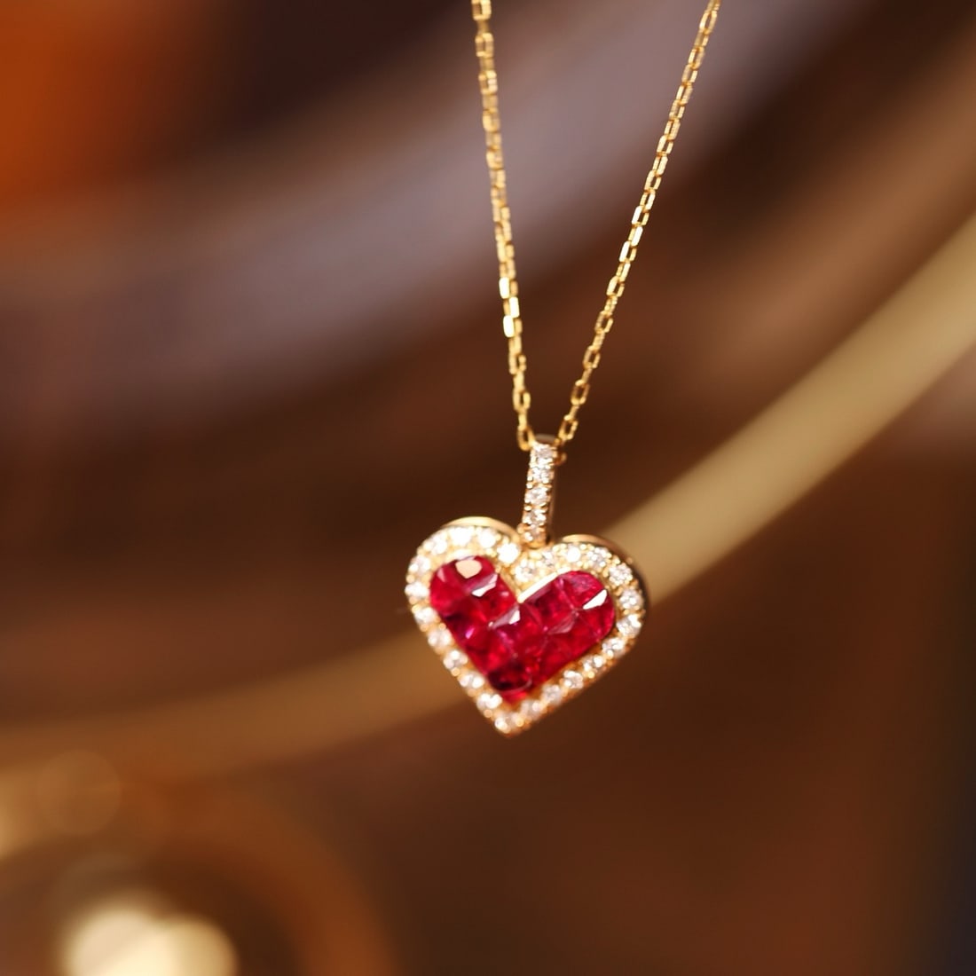 14k Gold 0.97 Ctw Natural Ruby & Diamond Pendant( Without Chain ): Ref:231164179 // gold content:14k gold // main gemstone:ruby // shape:princess // carat weight:0. 8ct // color:red // treatment:natural // // adjacent gemstone 2 : diamond // shape:round // carat