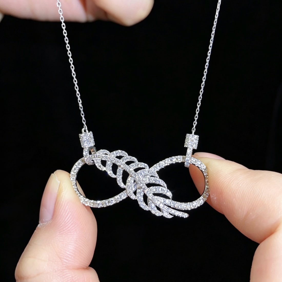 14k Gold 1.59 Ct Natural H Diamond Necklace (1 of 6)