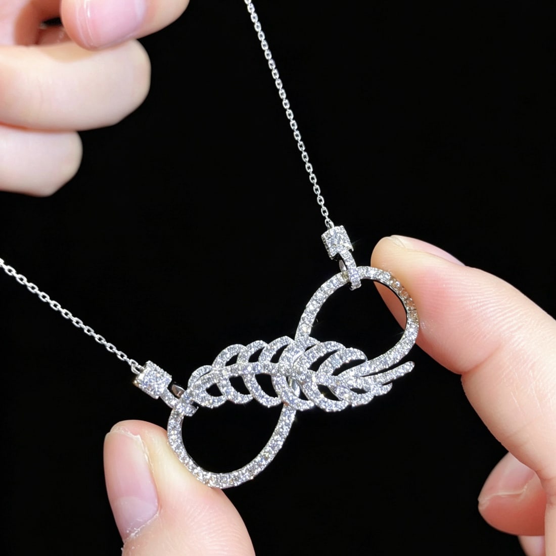 14k Gold 1.59 Ct Natural H Diamond Necklace - 2