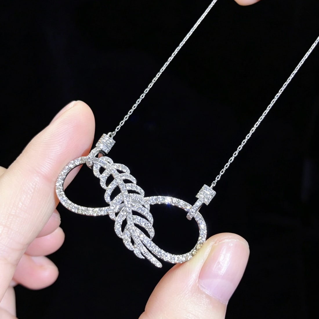 14k Gold 1.59 Ct Natural H Diamond Necklace - 3