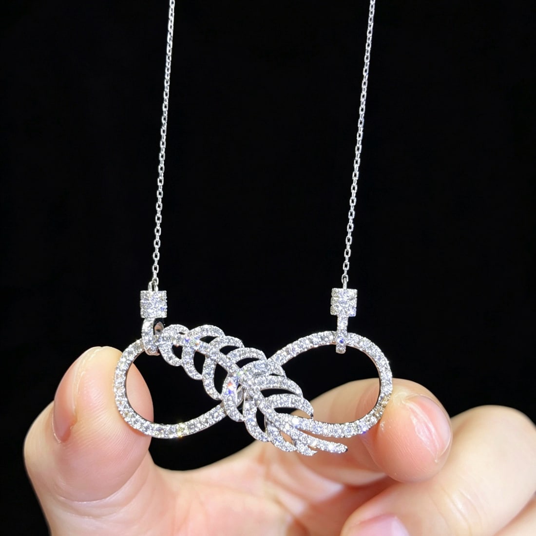 14k Gold 1.59 Ct Natural H Diamond Necklace - 4