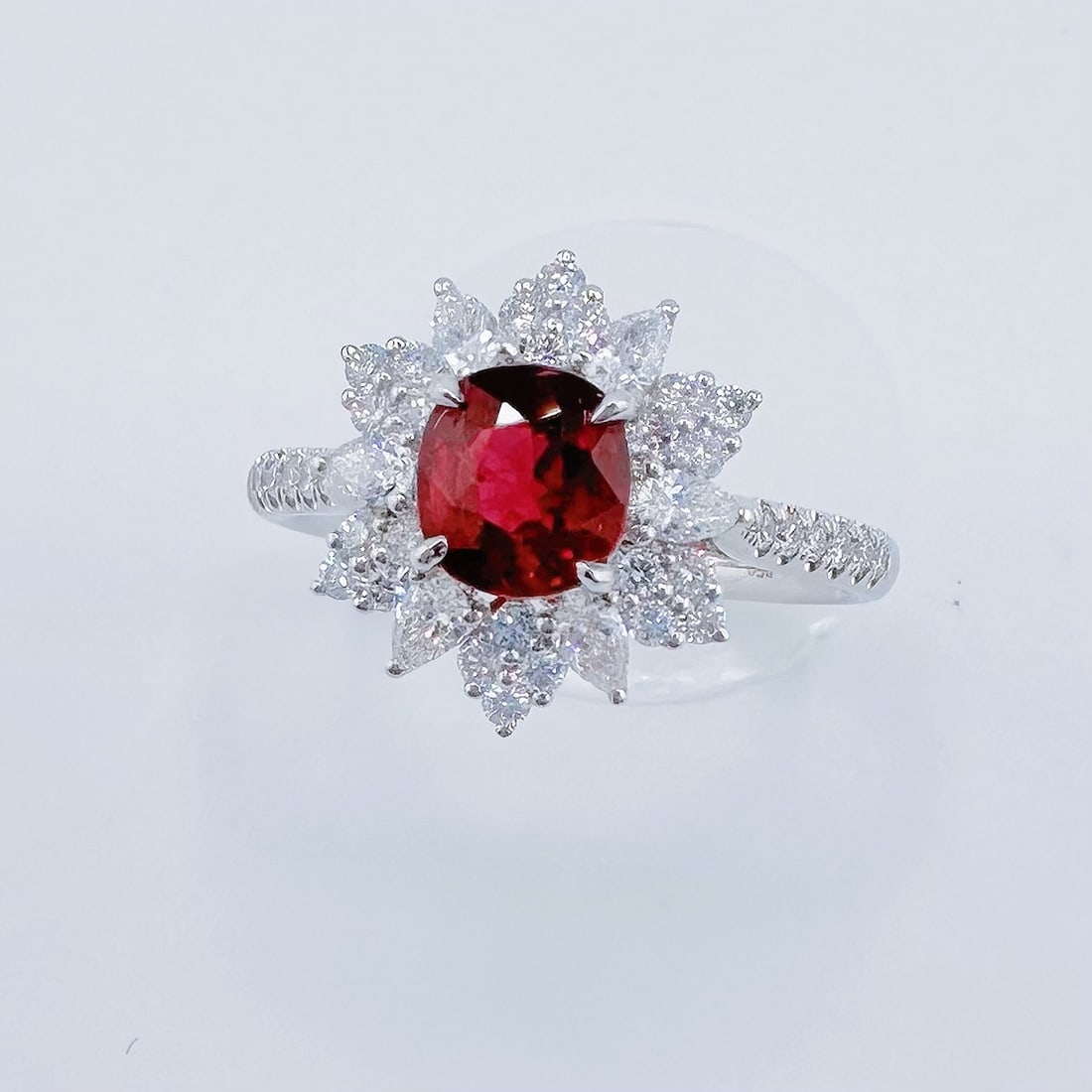 14k Gold 1.69 Ctw Natural Ruby & Diamond Ring - 2