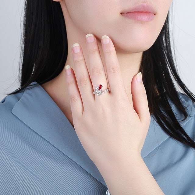 14k Gold 1.58 Ctw Natural Ruby & Diamond Ring - 6