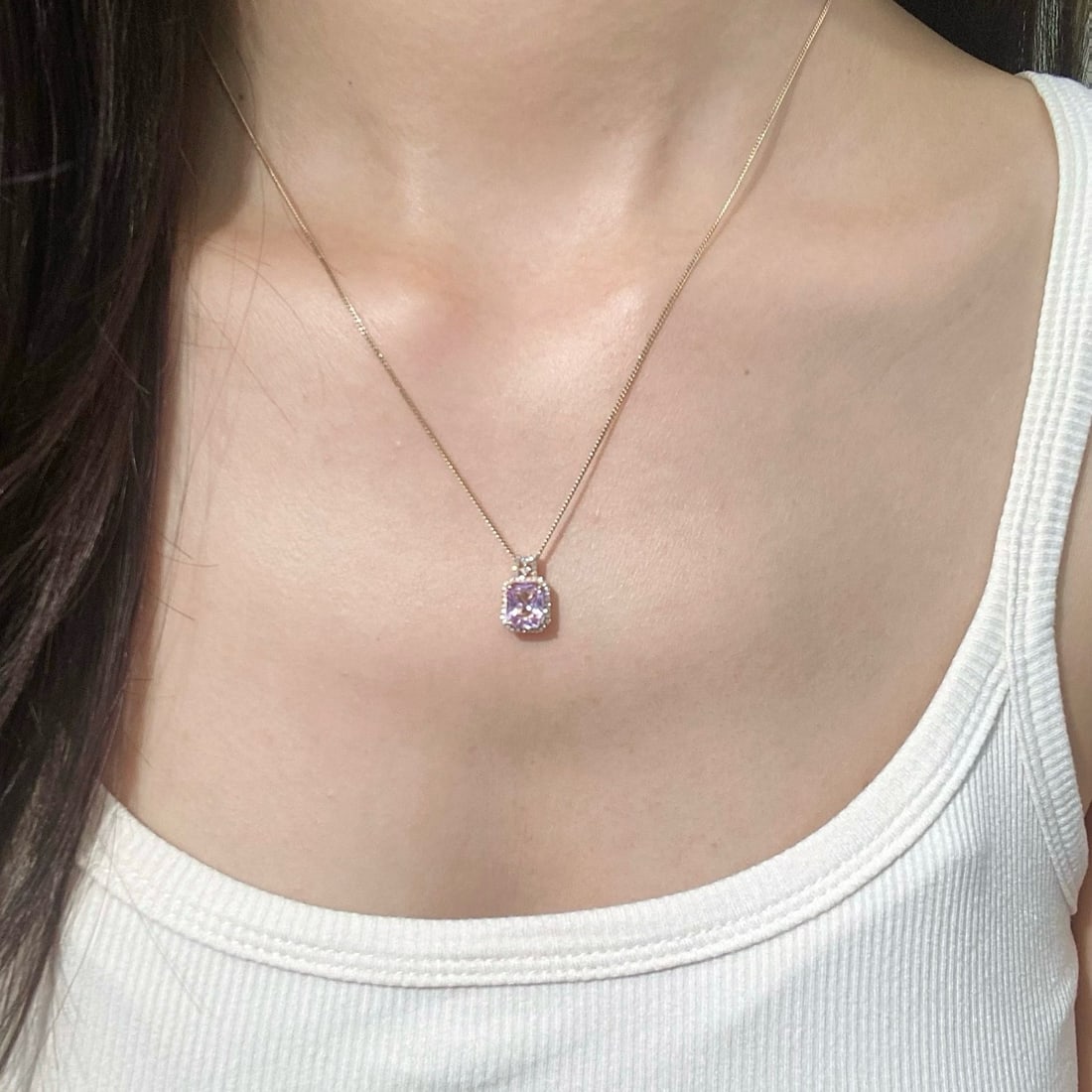 14k Gold 1.78 Ctw Natural Sapphire & Diamond Pendant( Without Chain ) - 8