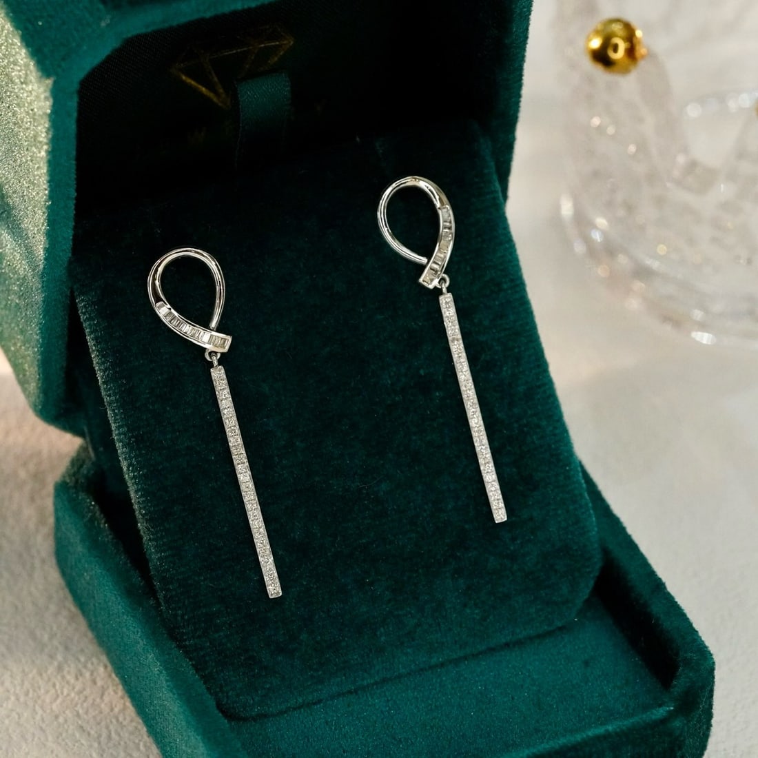 14k Gold 0.5 Ct Natural H Diamond Earrings - 2