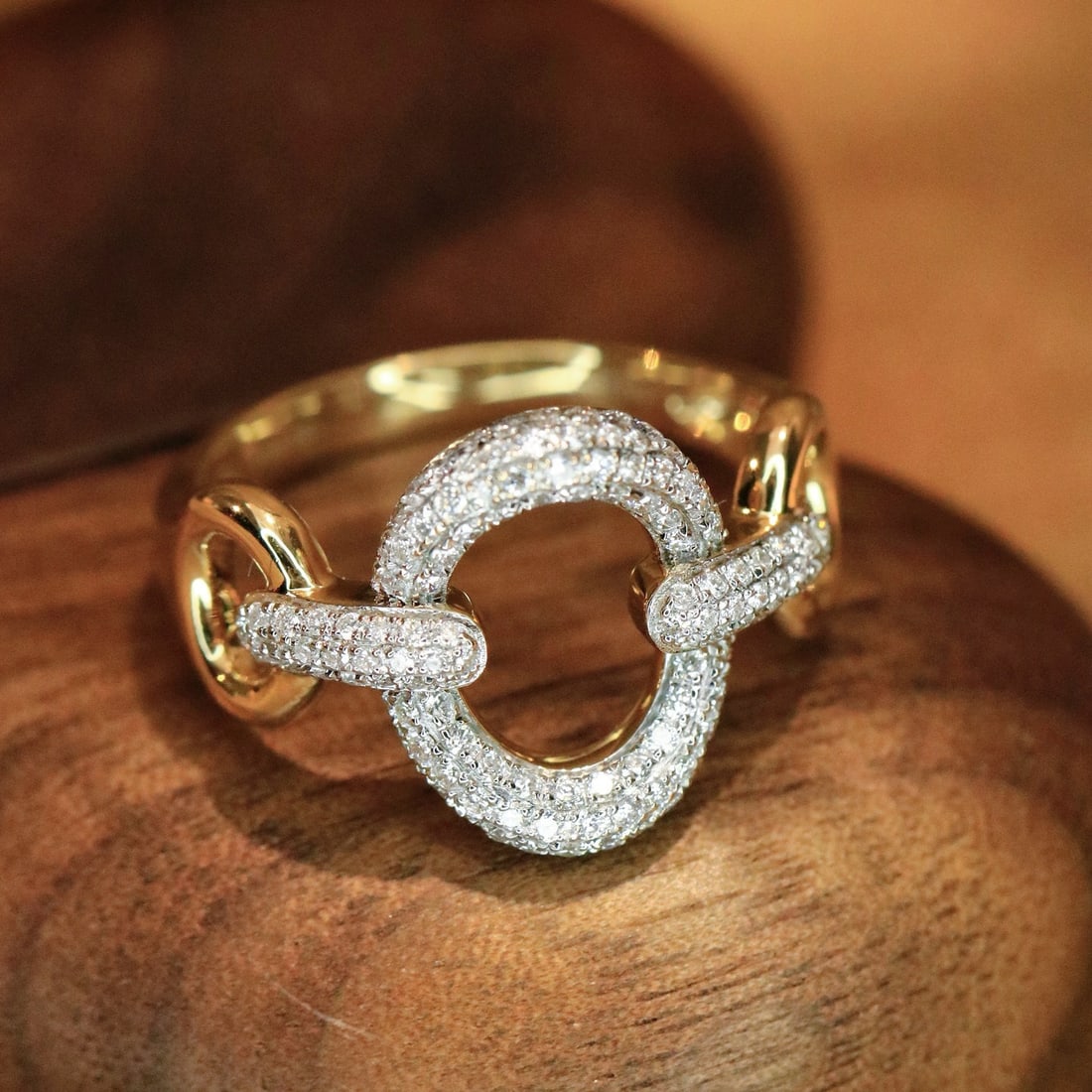 14k Gold 0.48 Ct Natural H Diamond Ring - 4