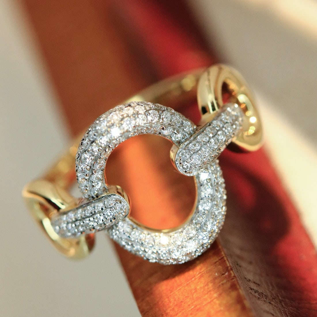 14k Gold 0.48 Ct Natural H Diamond Ring - 7