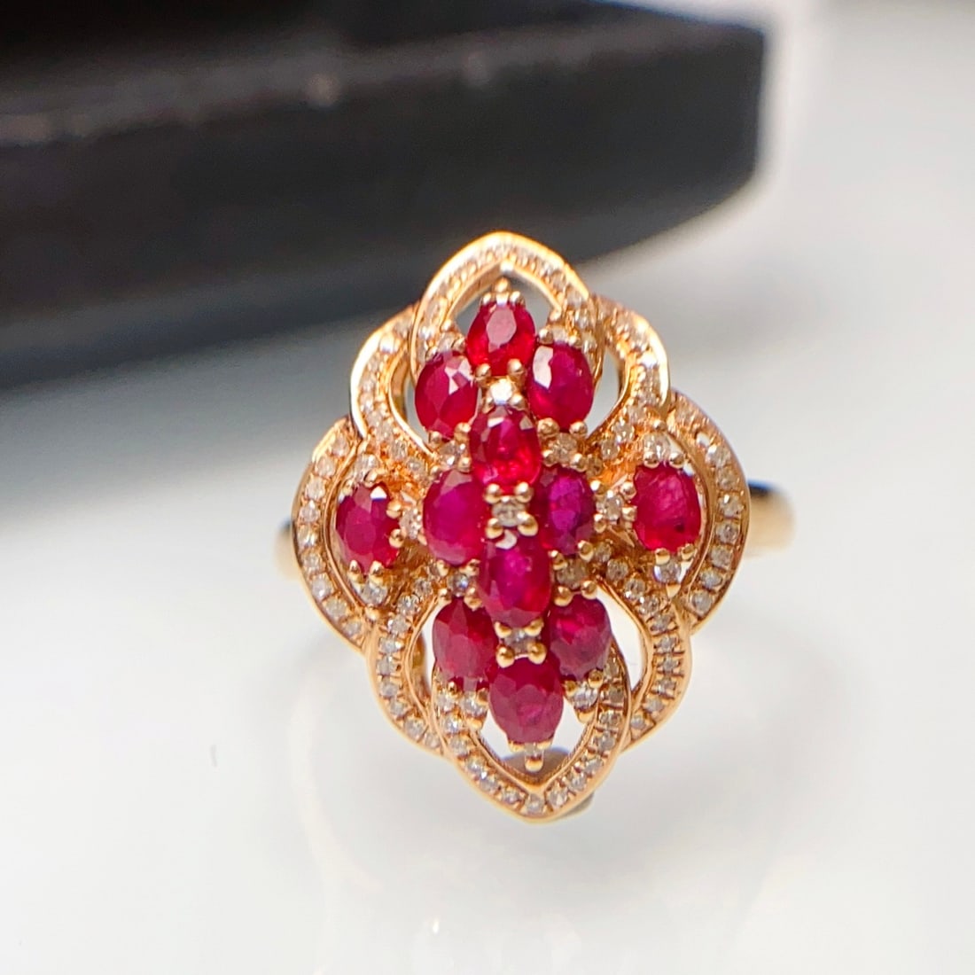14k Gold 2.00 Ct Natural Ruby & Diamond Ring (1 of 7)